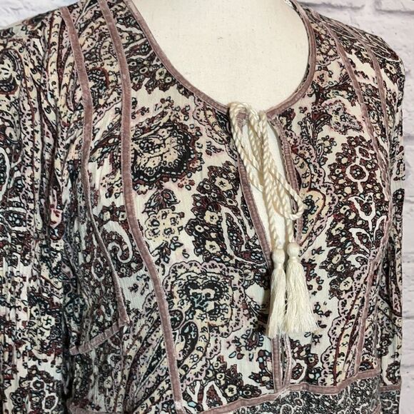 American Eagle Outfitters Peasant Blouse Bell Sleeves Size Medium - Picture 3 of 11